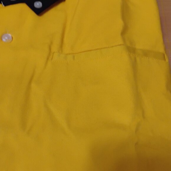 Speed Zone Race Gear Shirt Yellow Black Collar Epaulets Checkered Trim Racing 2X - Picture 3 of 3